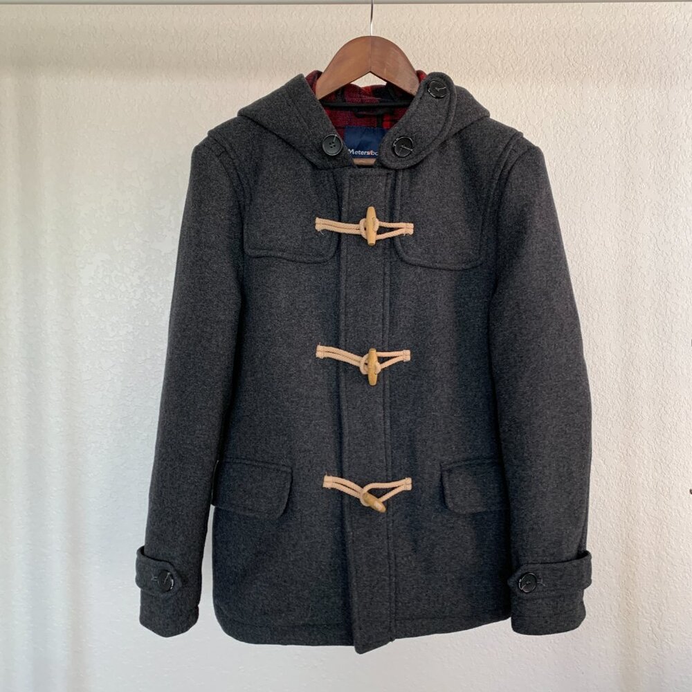 Wool Blend Duffle Coat – Dark Gray, Men’s XS (165/88A) | Excellent Condition